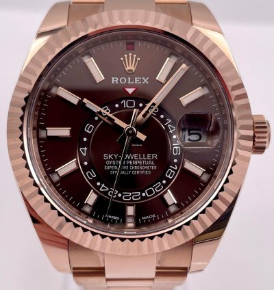 Rolex Sky-dweller 326935 Rose Gold Chocolate Dial Unworn 2023