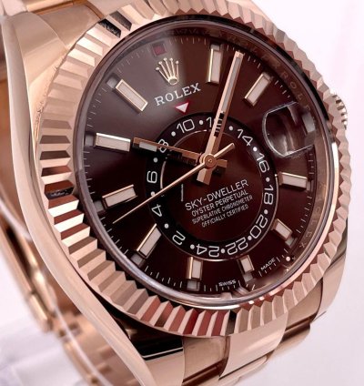 Rolex Sky-dweller 326935 Rose Gold Chocolate Dial Unworn 2023