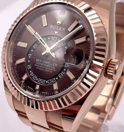 Rolex Sky-dweller 326935 Rose Gold Chocolate Dial Unworn 2023