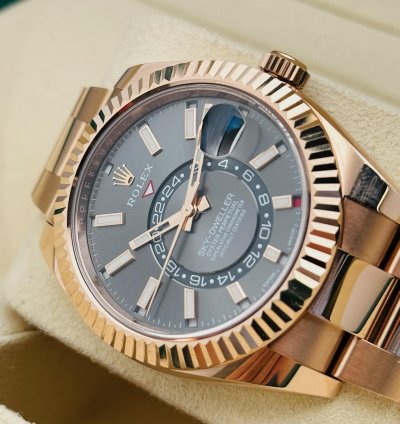 Rolex Sky-dweller 326935 Rose Gold Grey Dial