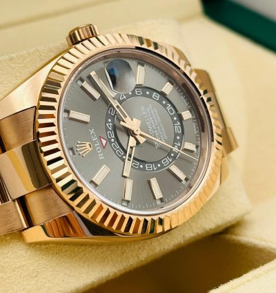 Rolex Sky-dweller 326935 Rose Gold Grey Dial