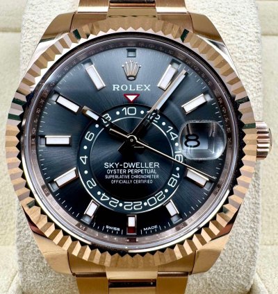 Rolex Sky-dweller 326935 Rose Gold Rhodium Dial Unworn 2023