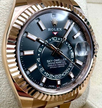 Rolex Sky-dweller 326935 Rose Gold Rhodium Dial Unworn 2023