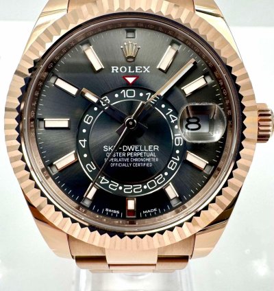 Rolex Sky-dweller 326935 Rose Gold Rhodium Dial Unworn 2023