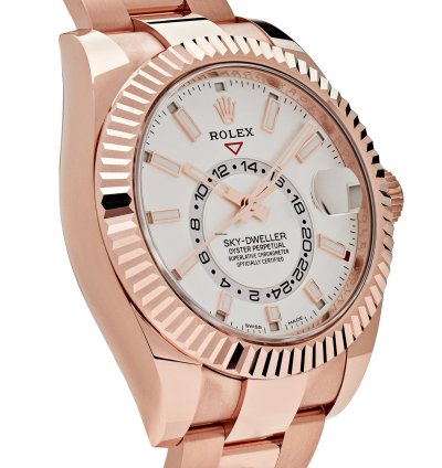 Rolex Sky-dweller 326935 Rose Gold White Dial