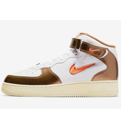 Air Force 1 Mid Qs White Total Orange-ale Brown Dh5623-100