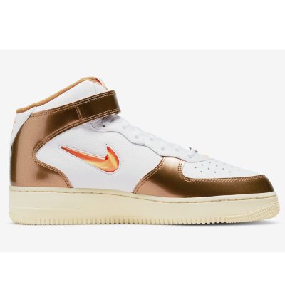 Air Force 1 Mid Qs White Total Orange-ale Brown Dh5623-100