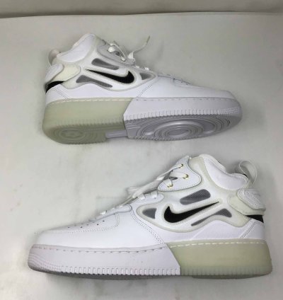 Air Force 1 Mid React 40th Anniversary - White Black