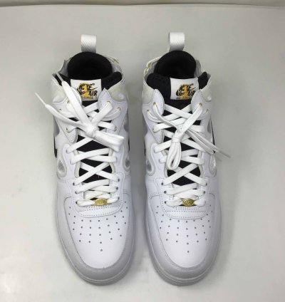 Air Force 1 Mid React 40th Anniversary - White Black
