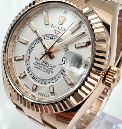 Rolex Sky-dweller 326935 Rose Gold White Dial Unworn 2023