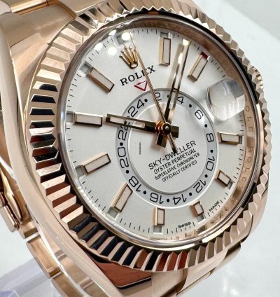 Rolex Sky-dweller 326935 Rose Gold White Dial Unworn 2023