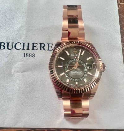 Rolex Sky-dweller 326935 Sky-dweller Rose Zb Rhodium Stickers Neu Lc 100 Juli 2022 Box Papiere