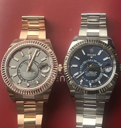 Rolex Sky-dweller 326935 Sky-dweller Rose Zb Rhodium Stickers Neu Lc 100 Juli 2022 Box Papiere