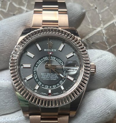 Rolex Sky-dweller 326935 Sky-dweller Rose Zb Rhodium Stickers Neu Lc 100 Juli 2022 Box Papiere