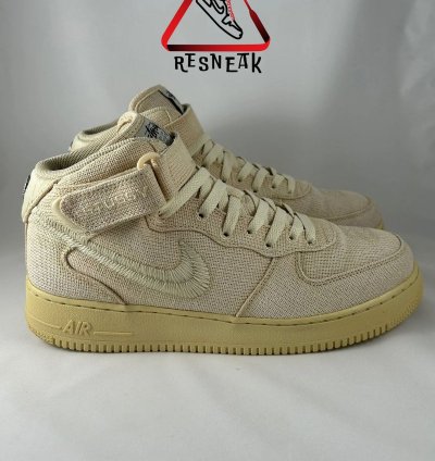 Air Force 1 Mid Stussy Fossil