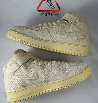 Air Force 1 Mid Stussy Fossil