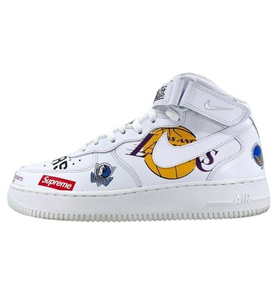 Air Force 1 Mid Supreme Nba White