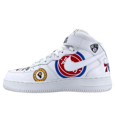 Air Force 1 Mid Supreme Nba White