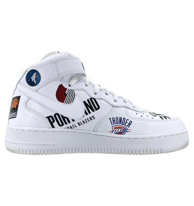 Air Force 1 Mid Supreme Nba White