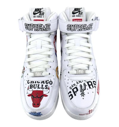 Air Force 1 Mid Supreme Nba White