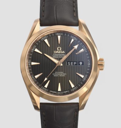 Omega Seamaster Aqua Terra Annual Calendar 18kt Rose Gold Men Watch