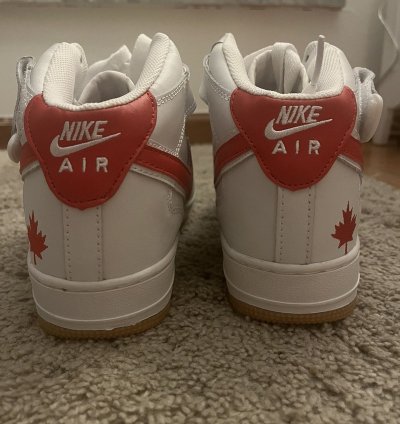 Air Force 1 Mid White Varsity Red Gum