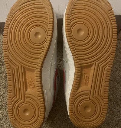 Air Force 1 Mid White Varsity Red Gum