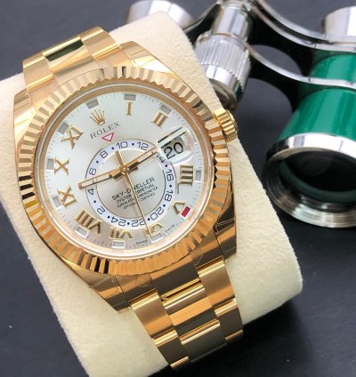 Rolex Sky-dweller 326938 Silver Roman Dial Yellow Gold 2021