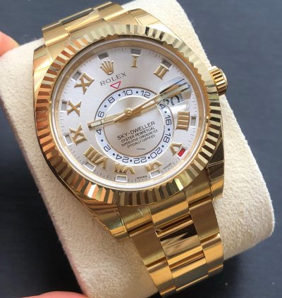 Rolex Sky-dweller 326938 Silver Roman Dial Yellow Gold 2021