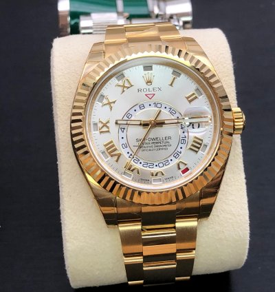 Rolex Sky-dweller 326938 Silver Roman Dial Yellow Gold 2021