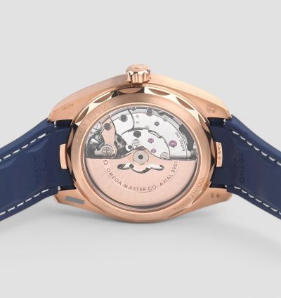 Omega Seamaster Aqua Terra Co-axial Master Blue Dial 18k Rose Gold