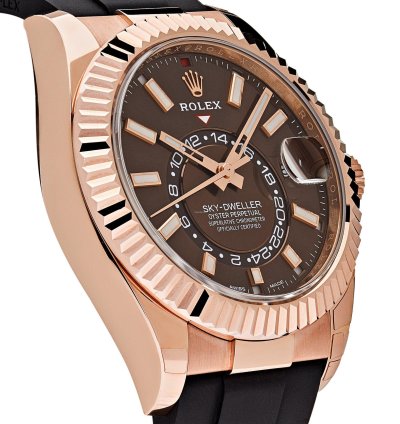 Rolex Sky-dweller 336235 Rose Gold Brown Chocolate Dial Oysterflex