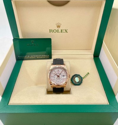 Rolex Sky-dweller 336235 Rose Gold White Dial Oysterflex Unworn 2024