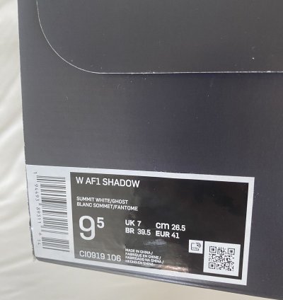Air Force 1 Shadow White Glacier