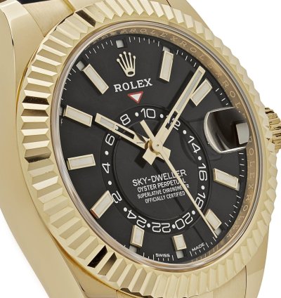 Rolex Sky-dweller 336238 Yellow Gold Bright Black Dial 2024