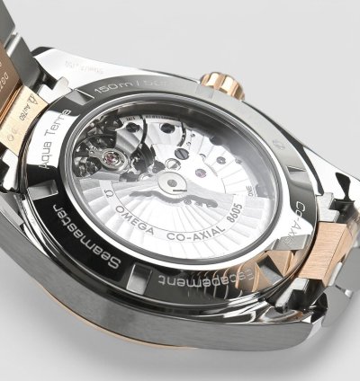 Omega Seamaster Aqua Terra Gmt Automatic Grey Dial Two-tone Men Watch