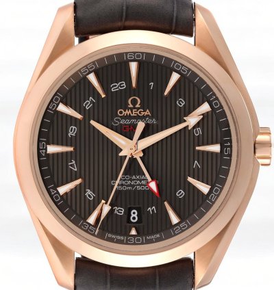 Omega Seamaster Aqua Terra Gmt Brown Dial Rose Gold 43mm