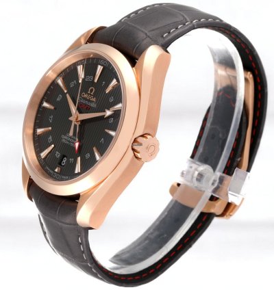 Omega Seamaster Aqua Terra Gmt Brown Dial Rose Gold 43mm