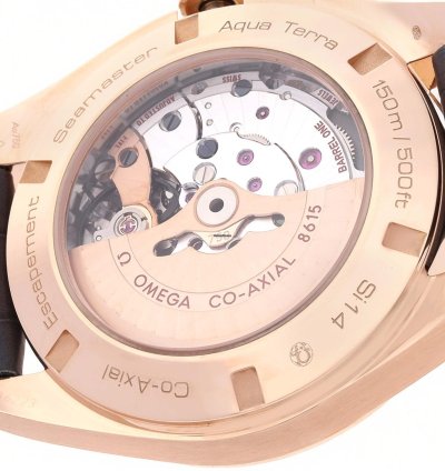 Omega Seamaster Aqua Terra Gmt Brown Dial Rose Gold 43mm
