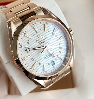 Omega Seamaster Aqua Terra Gmt Omega Seamaster 150 18k Full Rose Gold 43mm Gmt Automatic