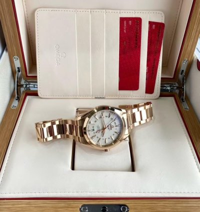 Omega Seamaster Aqua Terra Gmt Omega Seamaster 150 18k Full Rose Gold 43mm Gmt Automatic