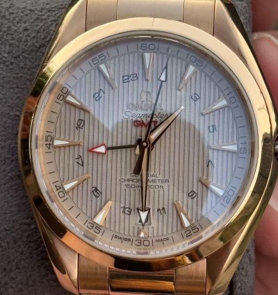 Omega Seamaster Aqua Terra Gmt Omega Seamaster 150 18k Full Rose Gold 43mm Gmt Automatic