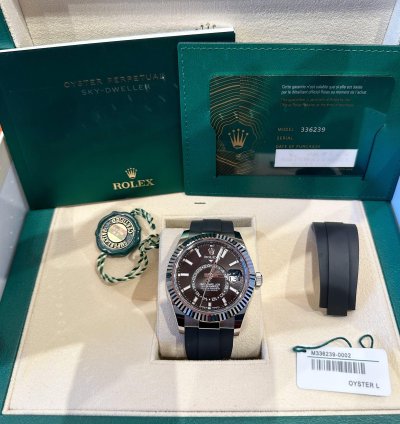 Rolex Sky-dweller 336239 White Gold Black Dial Oysterflex 2025