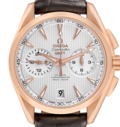 Omega Seamaster Aqua Terra Gmt Rose Gold Watch 231 53 43 52 02 001 Box Card