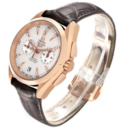 Omega Seamaster Aqua Terra Gmt Rose Gold Watch 231 53 43 52 02 001 Box Card
