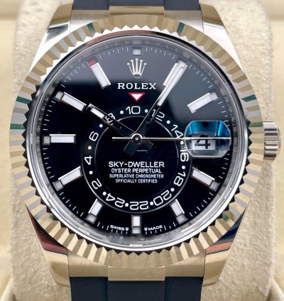 Rolex Sky-dweller 336239 White Gold Oysterflex Black Dial Unworn 2024