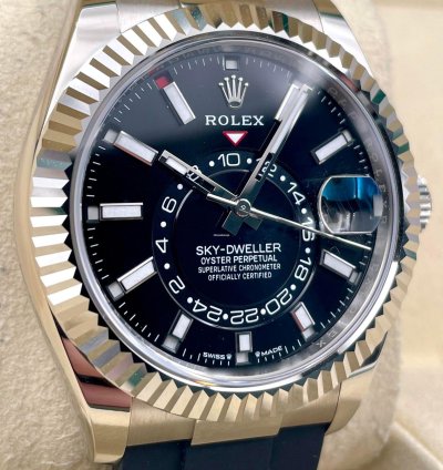 Rolex Sky-dweller 336239 White Gold Oysterflex Black Dial Unworn 2024
