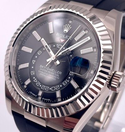 Rolex Sky-dweller 336239 White Gold Oysterflex Black Dial Unworn 2024