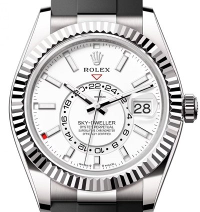 Rolex Sky-dweller 336239 White Gold Oysterflex White Dial Unworn 2024