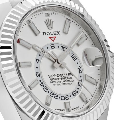 Rolex Sky-dweller 336239 White Gold White Dial Oysterflex